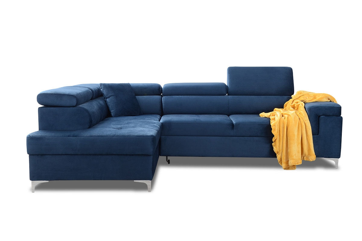 Dīvāns EGO L  kreisais stūris 274/76-98/202 cm zils - N1 Home