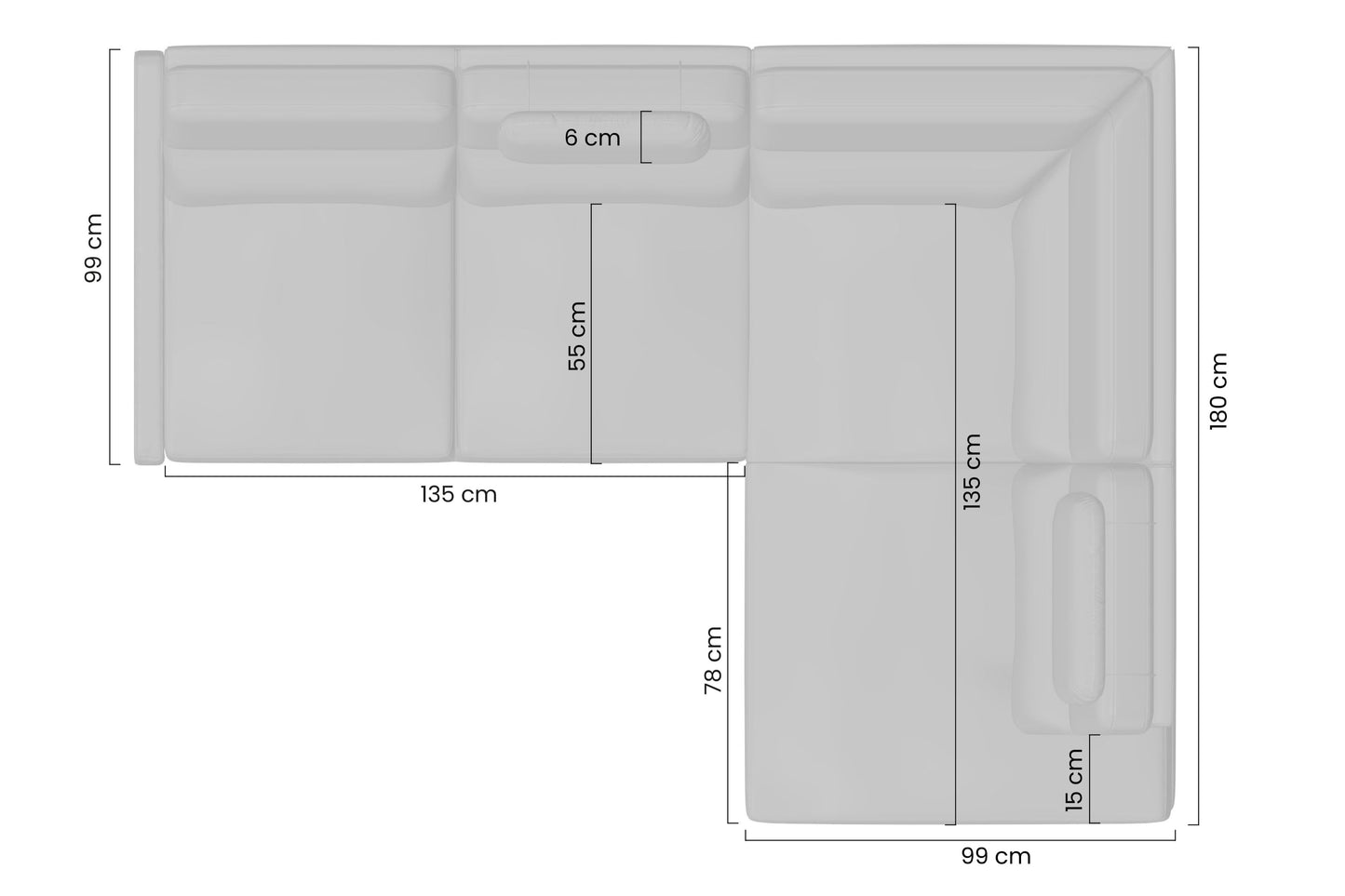 Dīvāns Gespov 241/100/180 cm Zetta 305