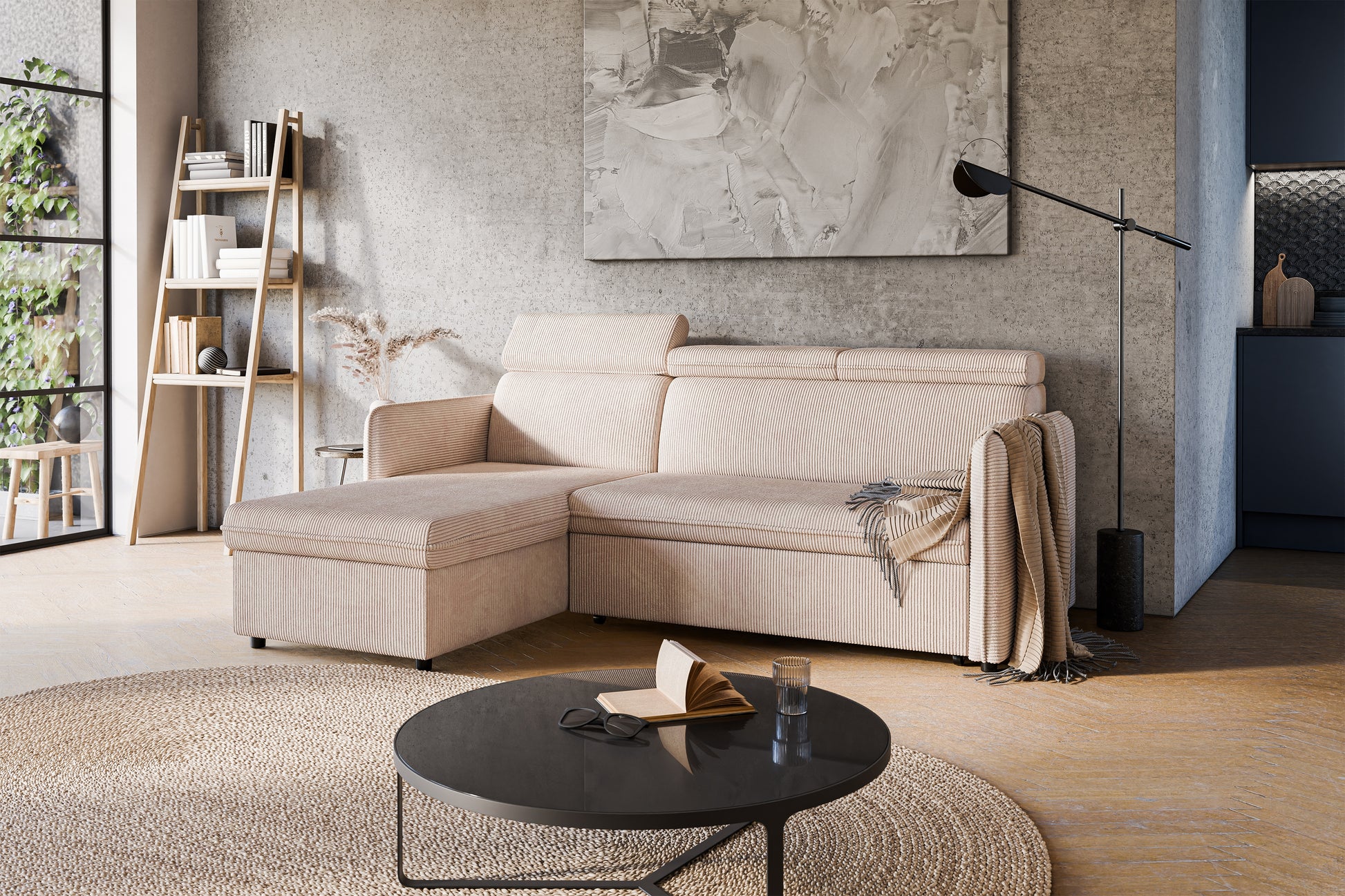 Dīvāns Barce 220/84/165 cm krēms - N1 Home