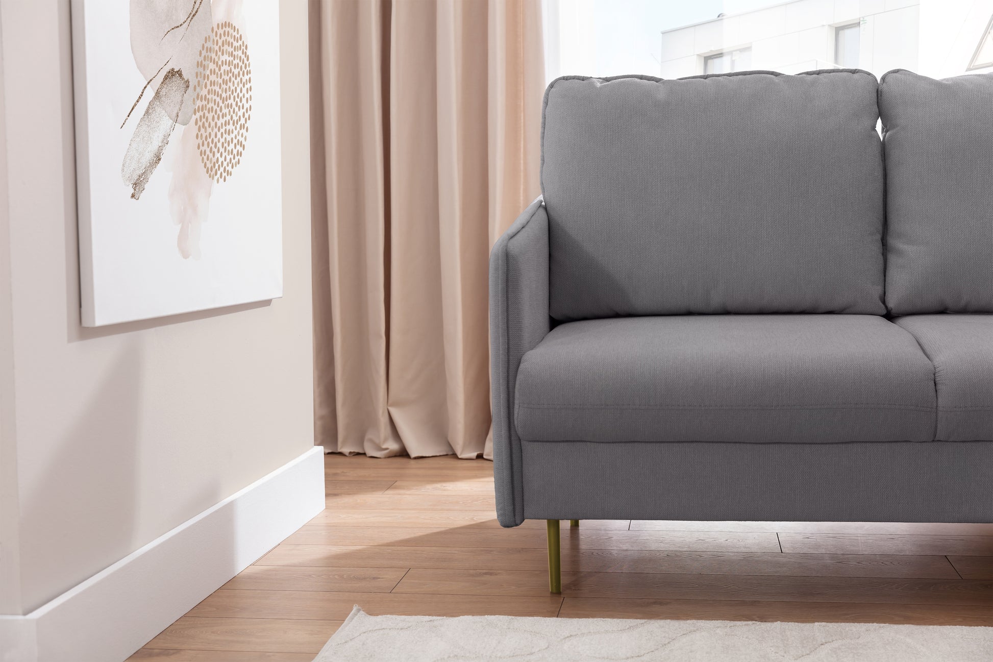 Dīvāns Tai 222/95/161 cm Loft 19/zelts kājas - N1 Home