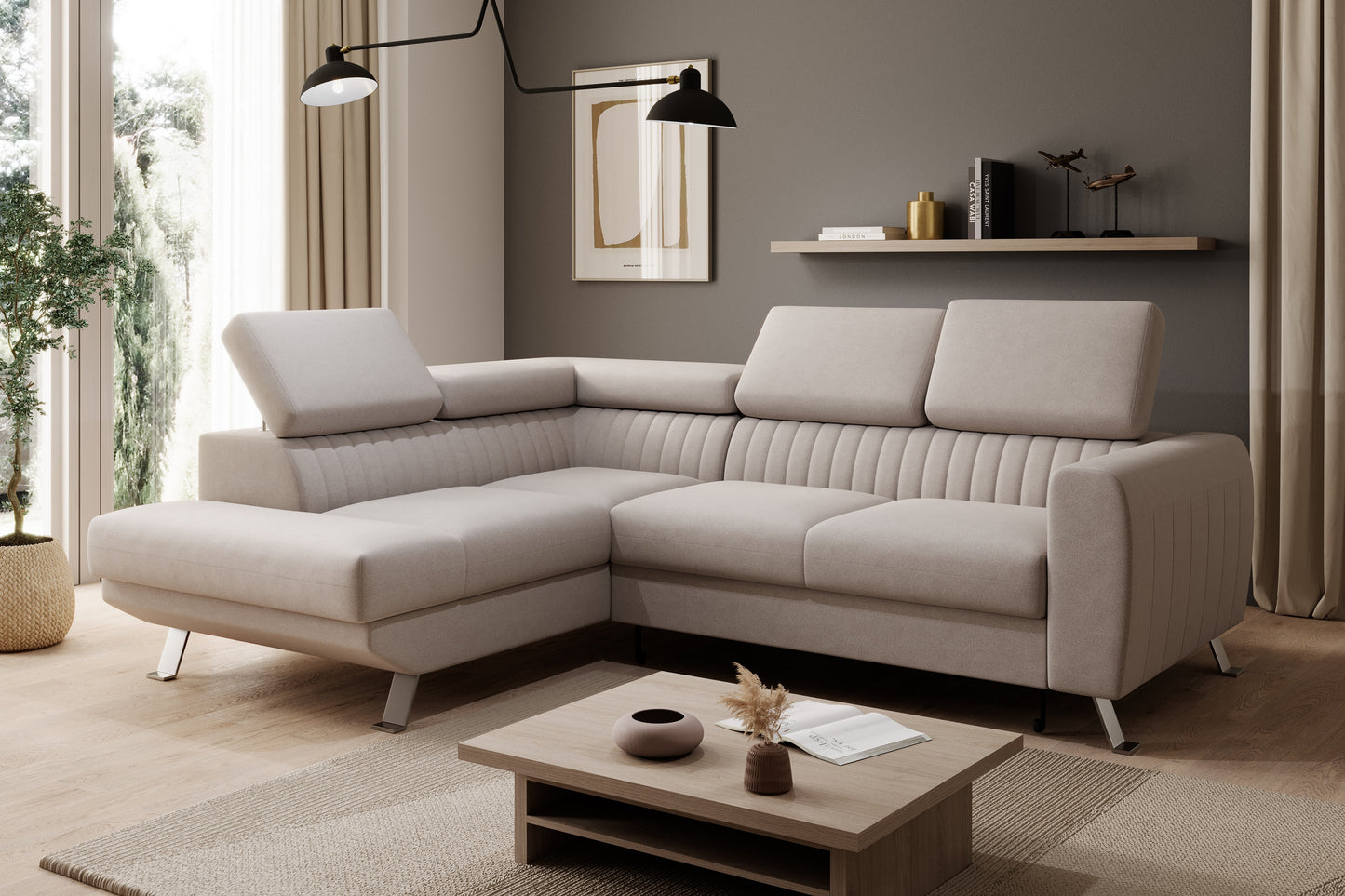 Dīvāns Zelub 270/110/205 cm bēšs - N1 Home