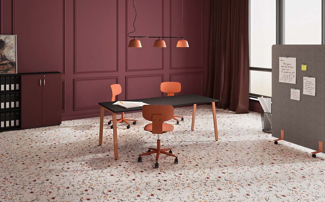 Galds Opit-Lite II A 120-200/60/74 cm Amerikāņu ozols STD14/ Netīri rozā M09 - N1 Home