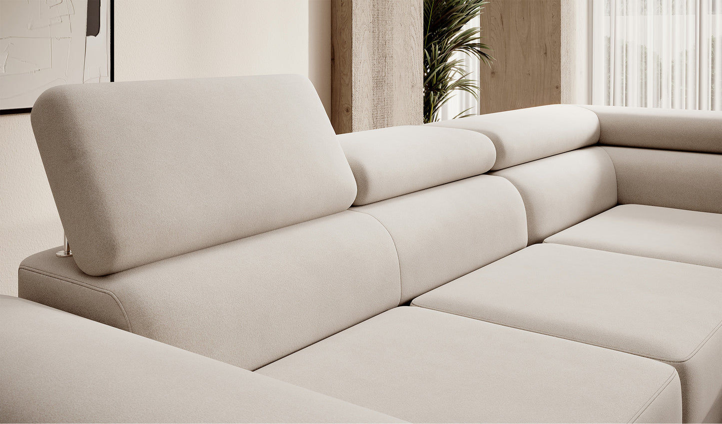 Dīvāns Steva 90/275/203 cm Castel 03 - N1 Home