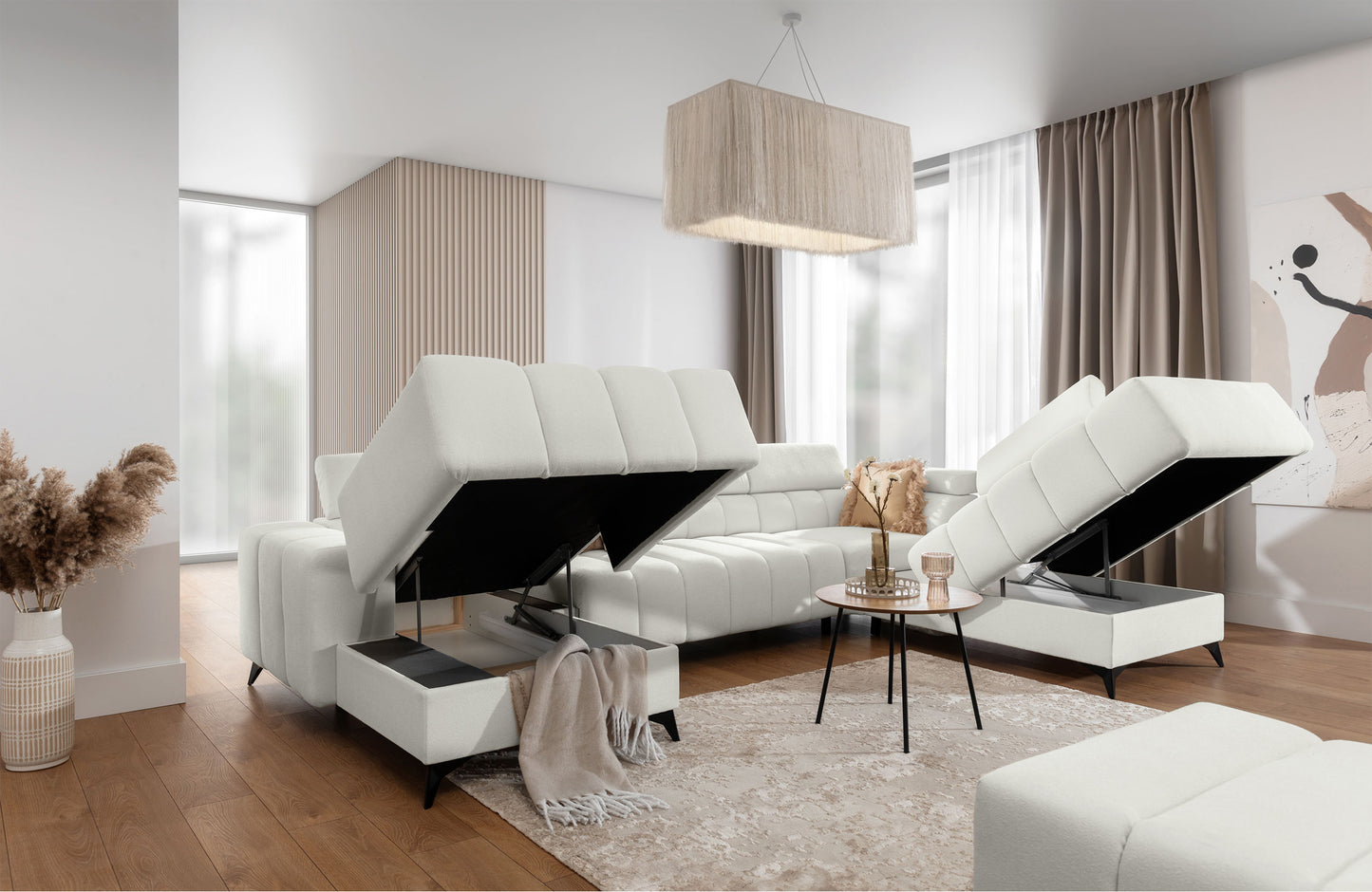 Dīvāns Roggus U 79/356/234 cm Sicuro 60 - N1 Home