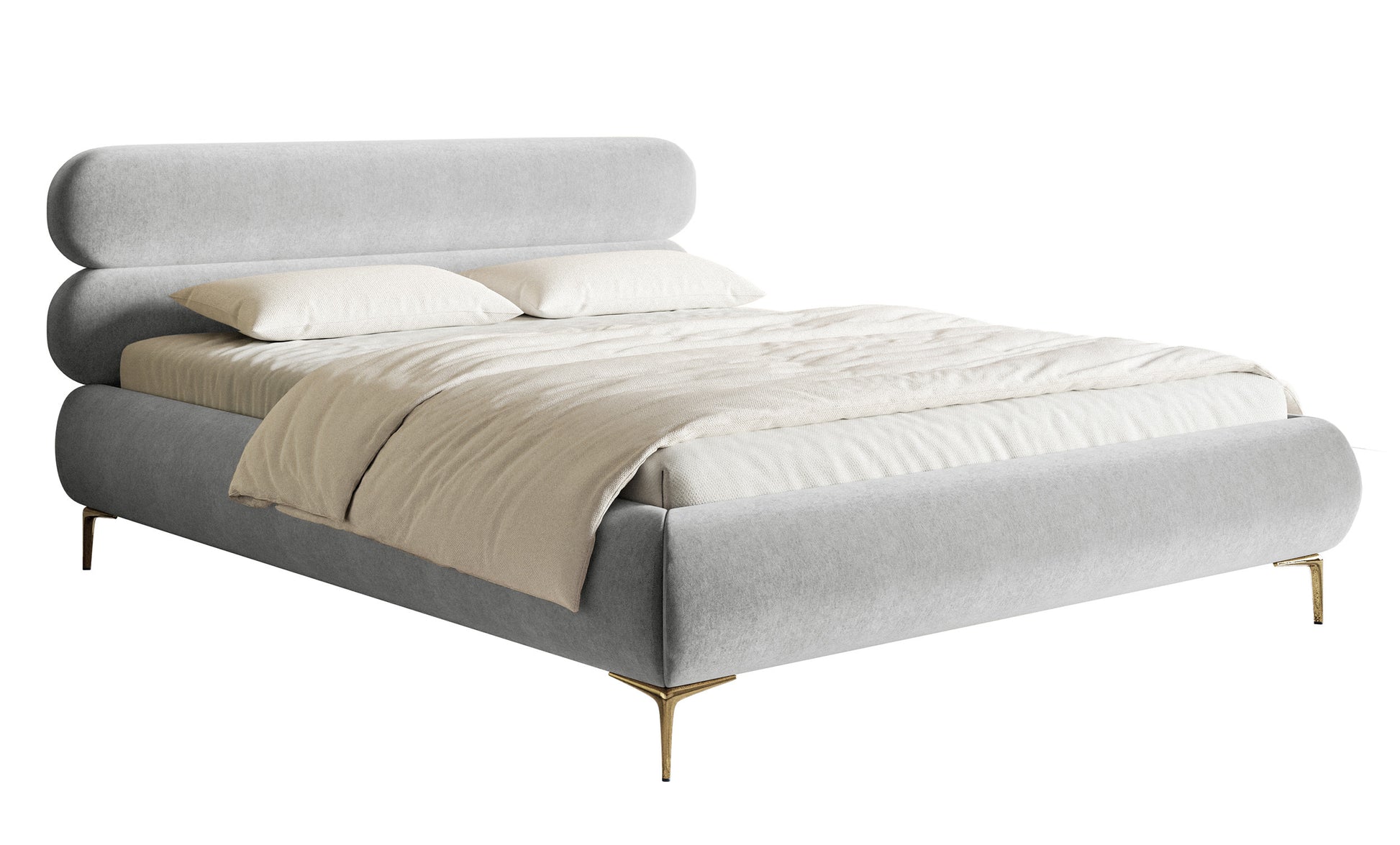 Gulta ar glabātuvi Loure 140/160/180x200 cm Amon 09/zelts kājas - N1 Home