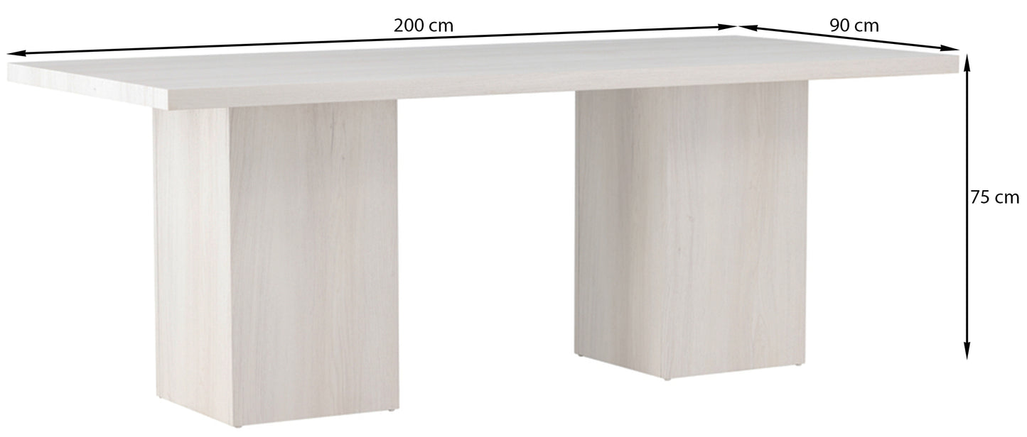Galds Olgina 75/200/71 cm bēšs ozols - N1 Home