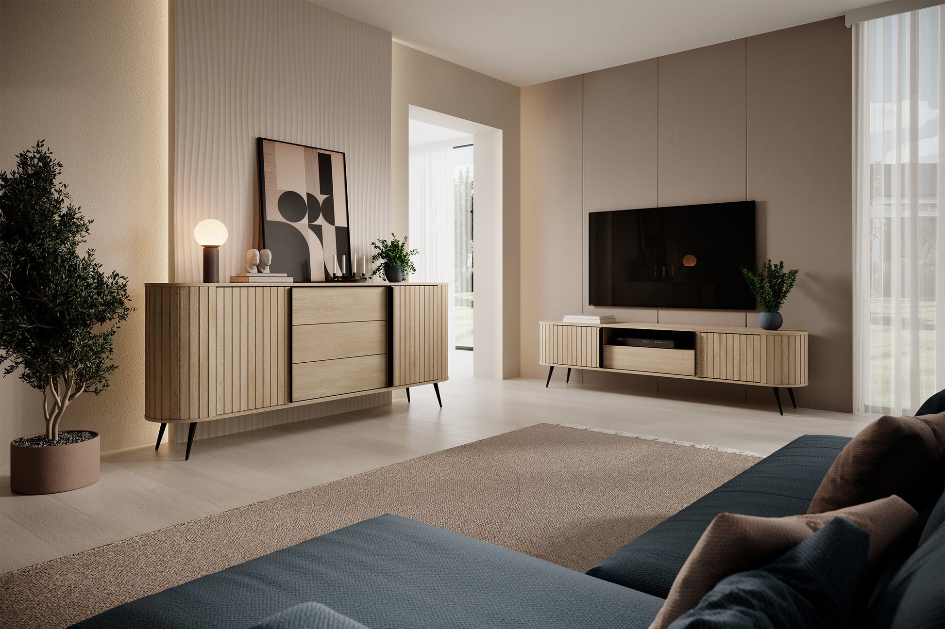 Galds Lavas 75/180/90 cm Kremonas ozols - N1 Home