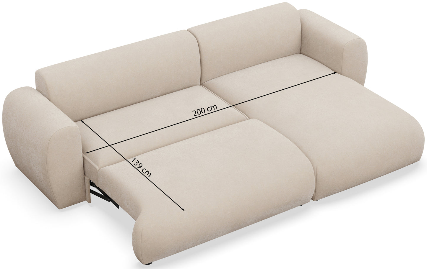 Dīvāns Emil 74/262/156 cm Storm 85