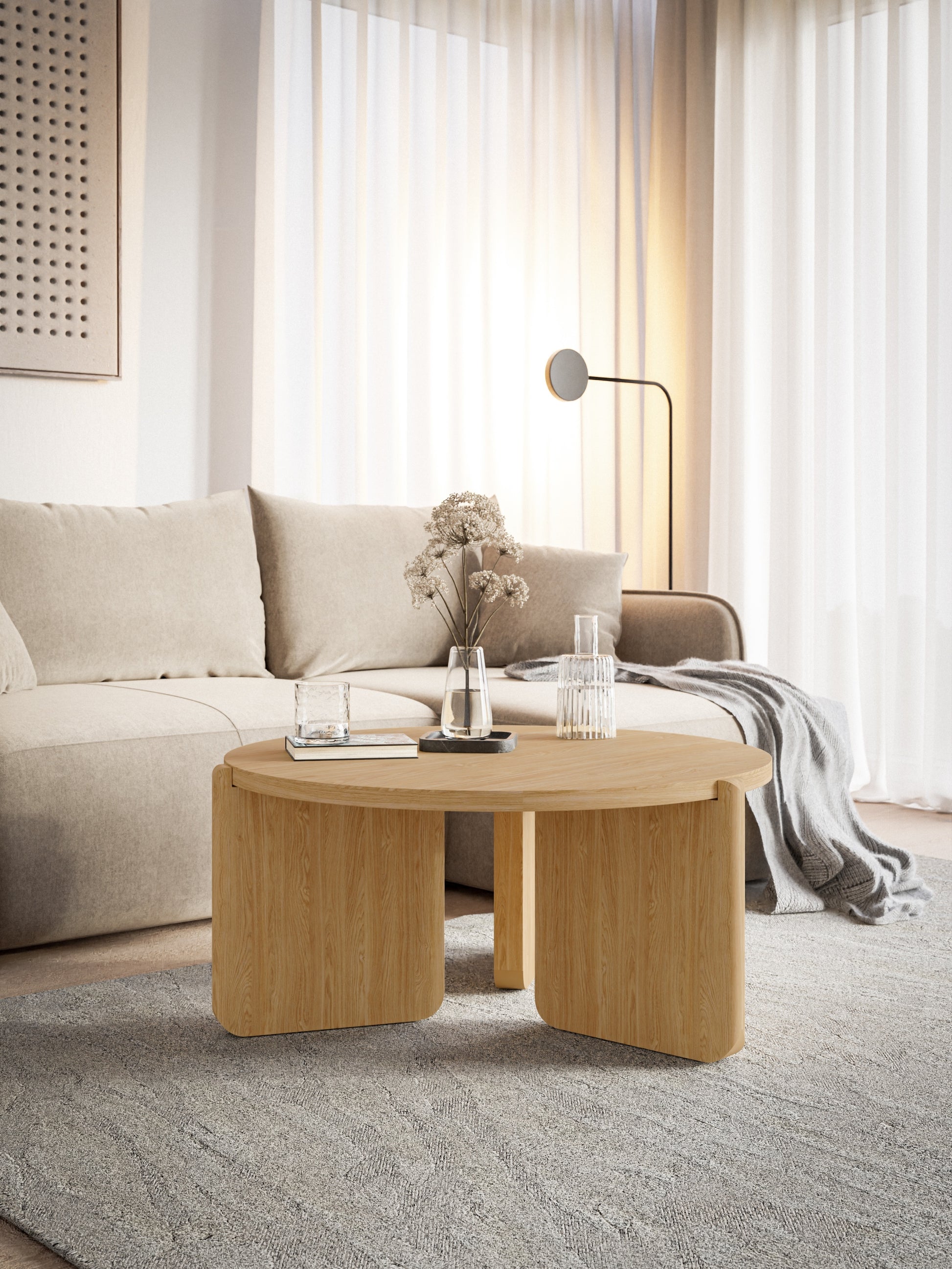 Kafijas galdiņš Prefi 40/80/80 cm ozols - N1 Home