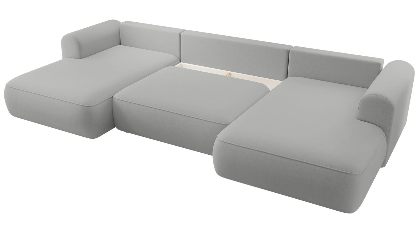 Dīvāns Ovors U 380/95/167 cm Castel 80 - N1 Home