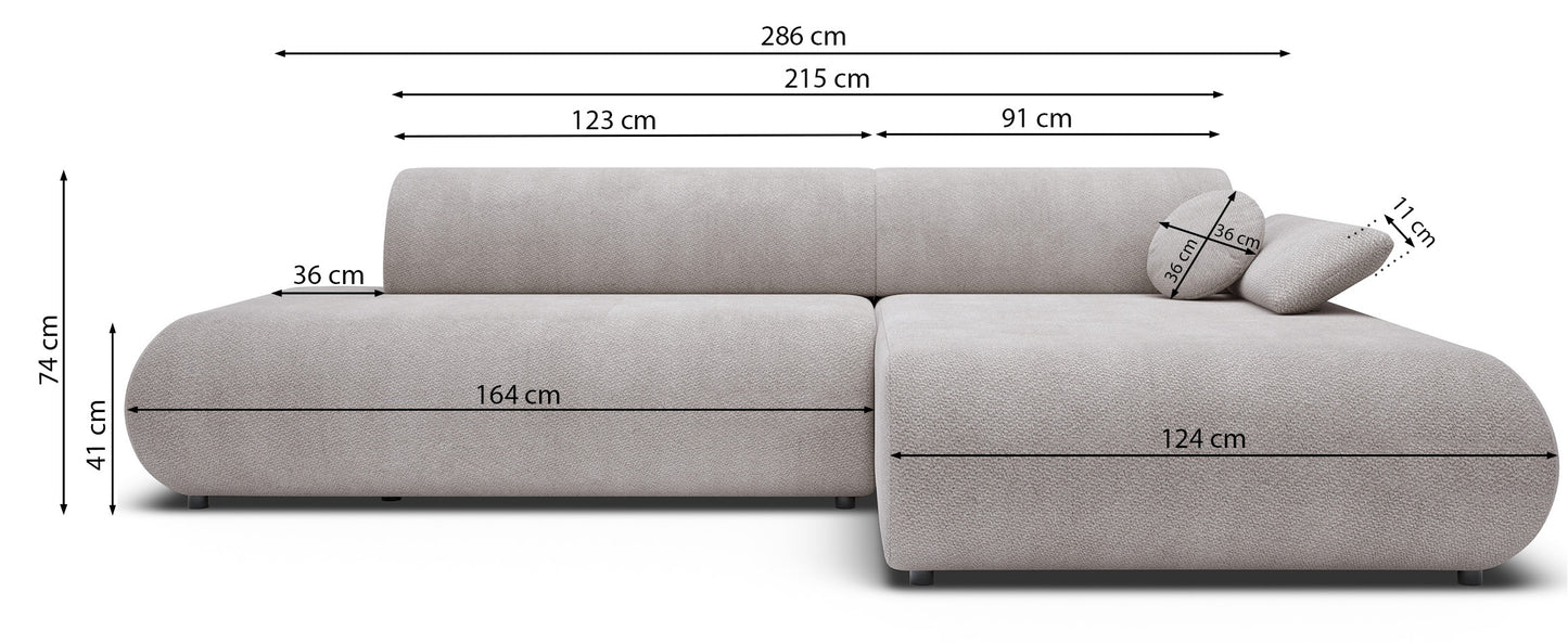 Dīvāns Armon 74/286/173 cm Vinci 23 - N1 Home