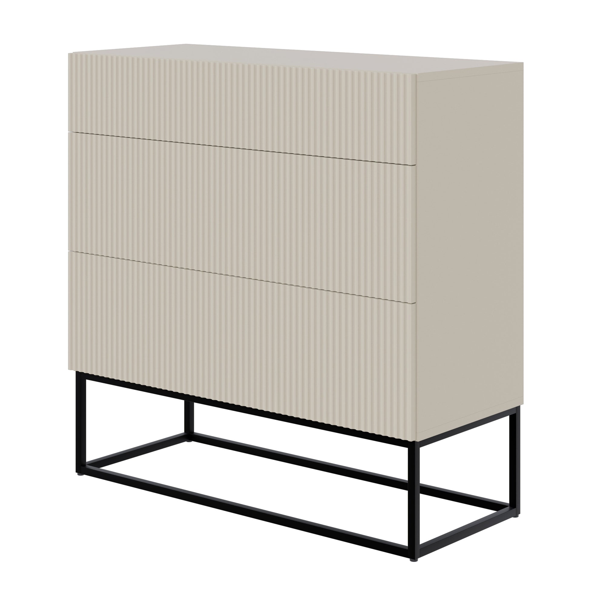 Kumode Velda 90/90/38 cm bēšs/melns - N1 Home