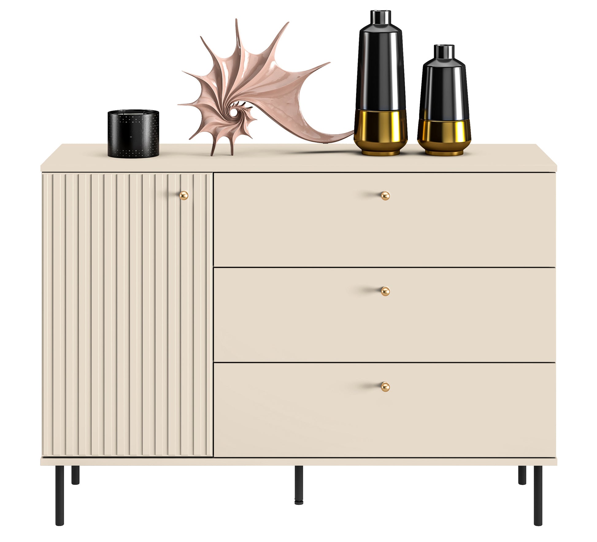 Kumode Galeto 85/120/40 cm bēšs - N1 Home