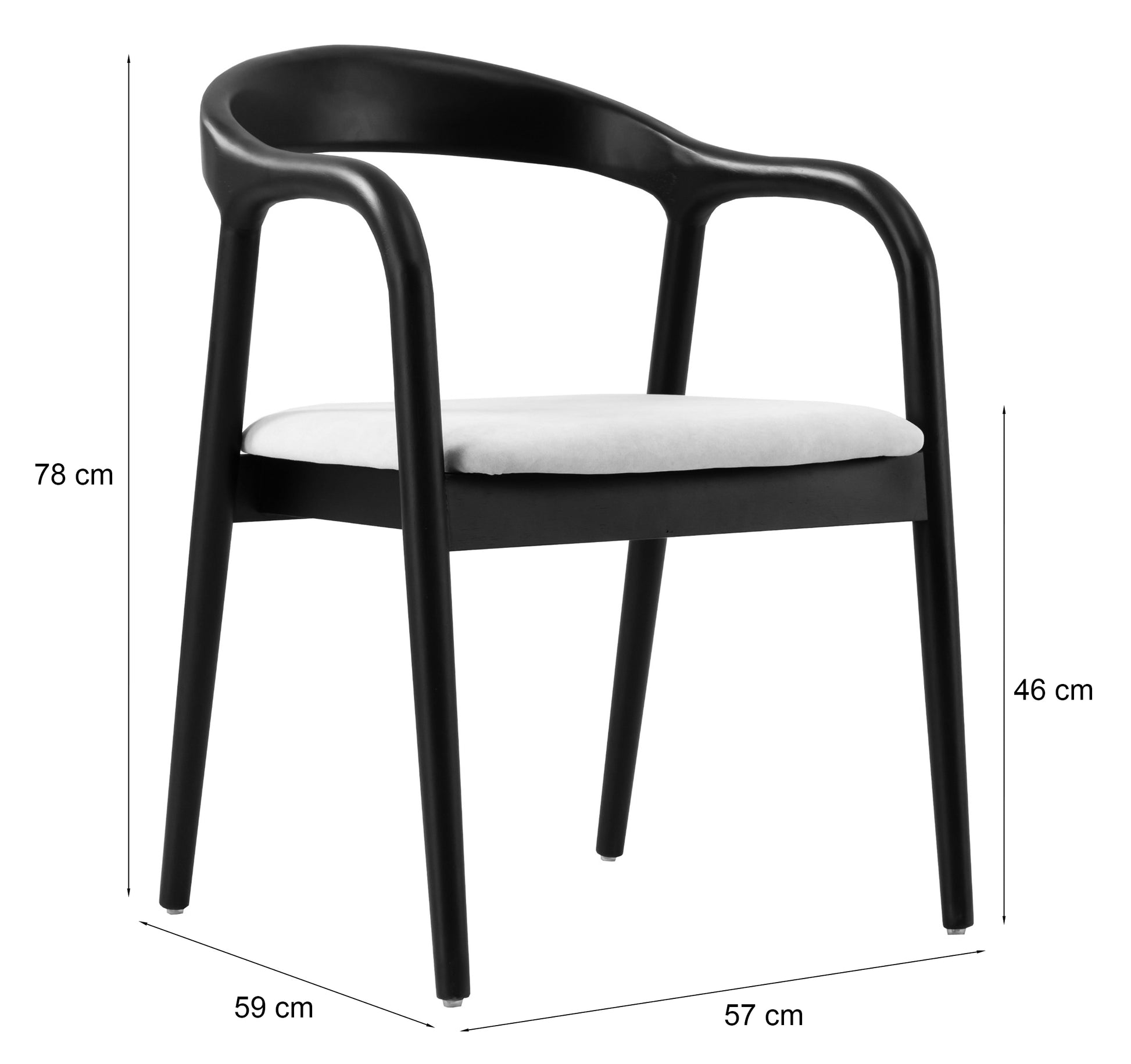Krēsls Batio 78/57/59 cm bešs/melns - N1 Home