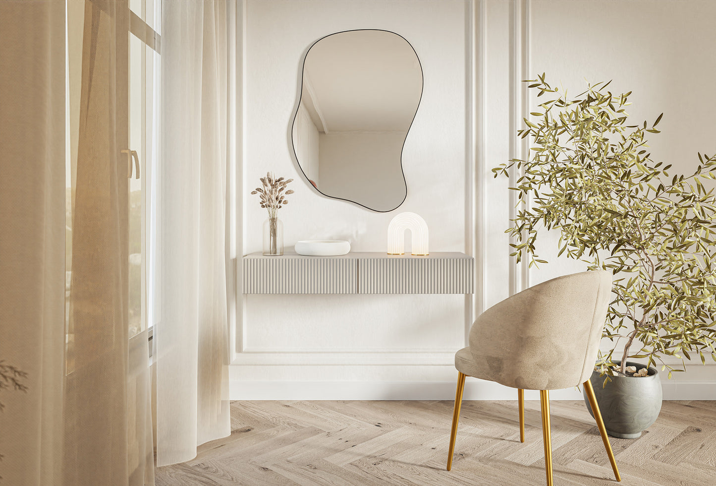 Konsole Velda 110/16/40 cm bēšs