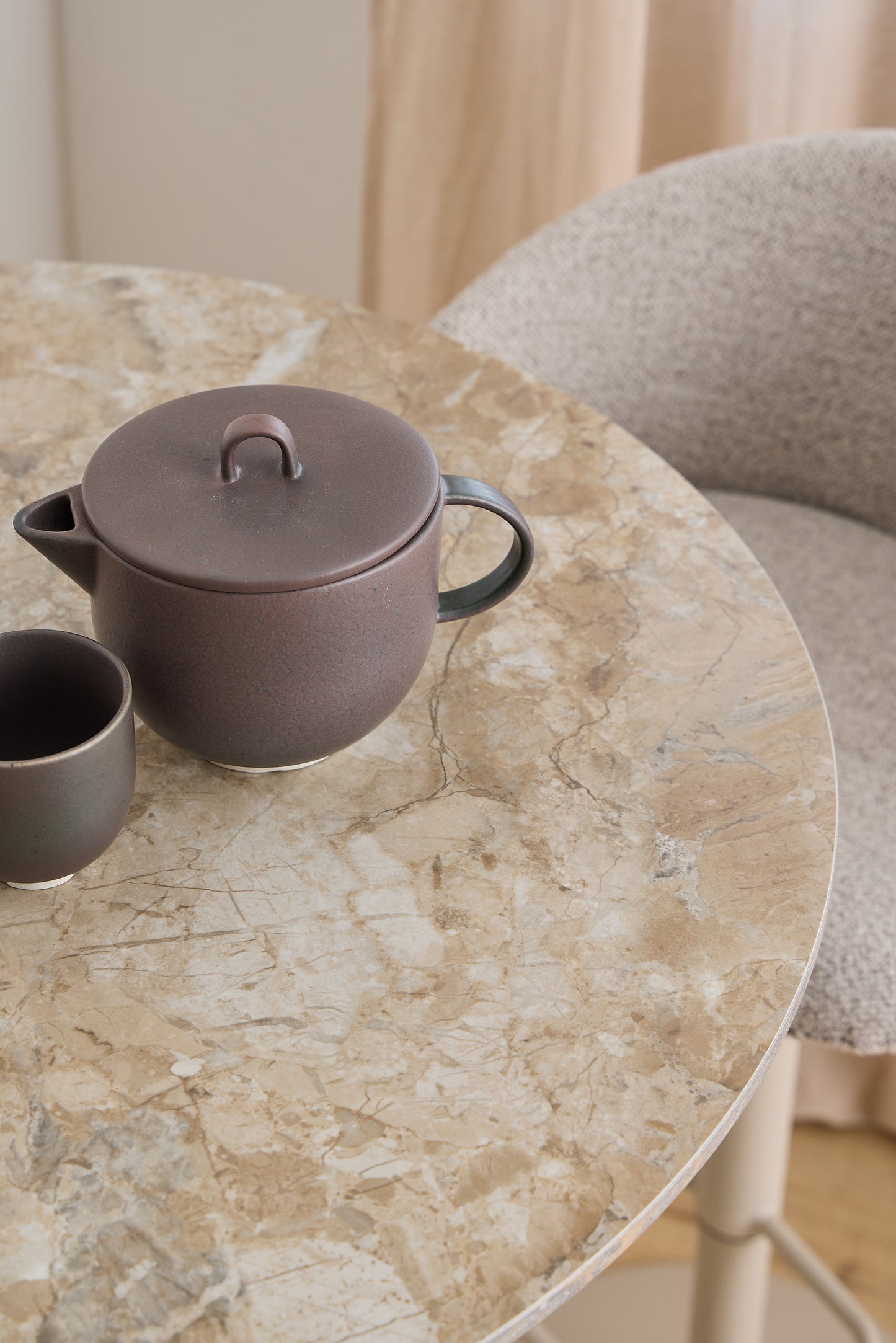 Bāra galds Roši 80/80/105 cm Travertīns - N1 Home