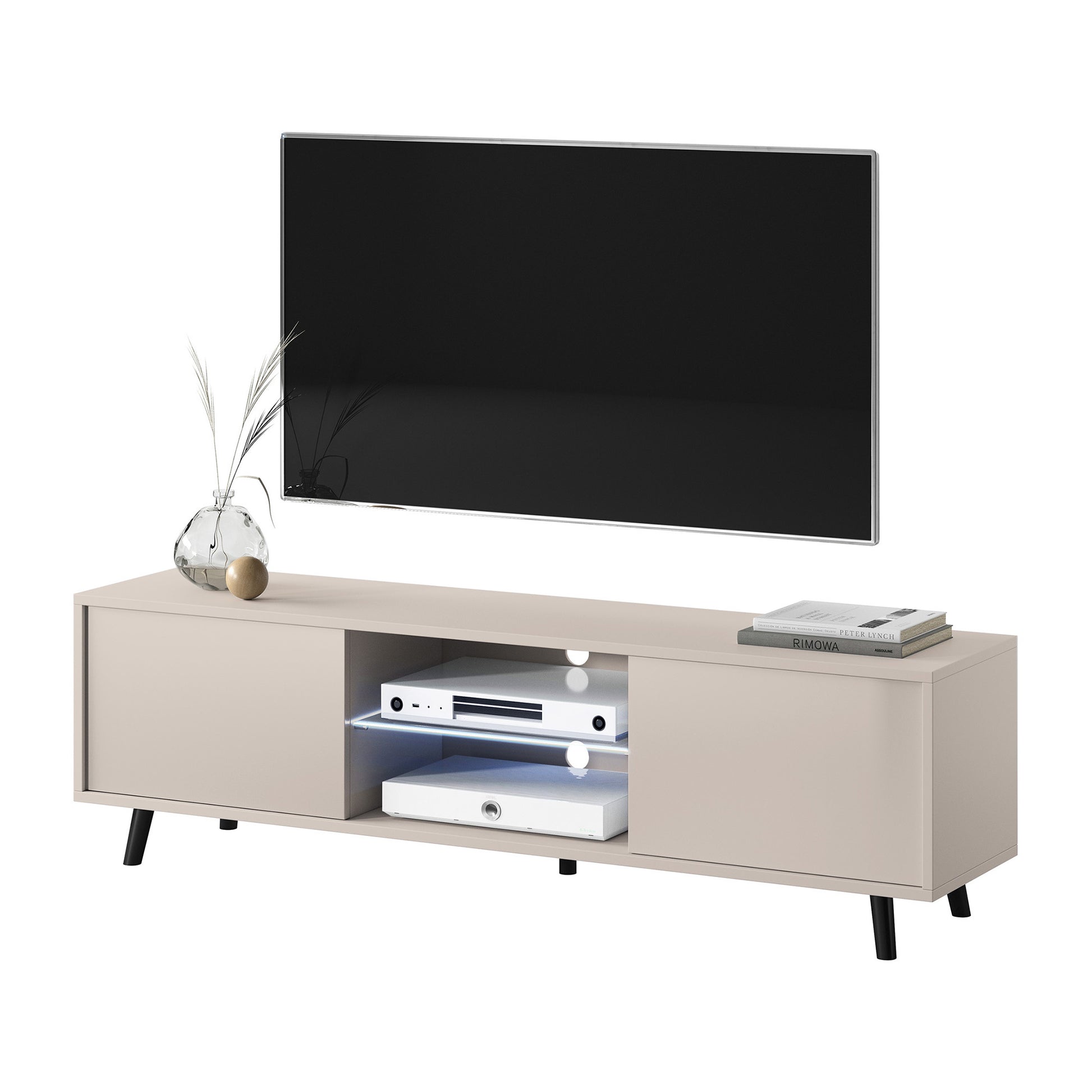 FYRLE TV skapis 140 cm, pelēks bēšs - N1 Home