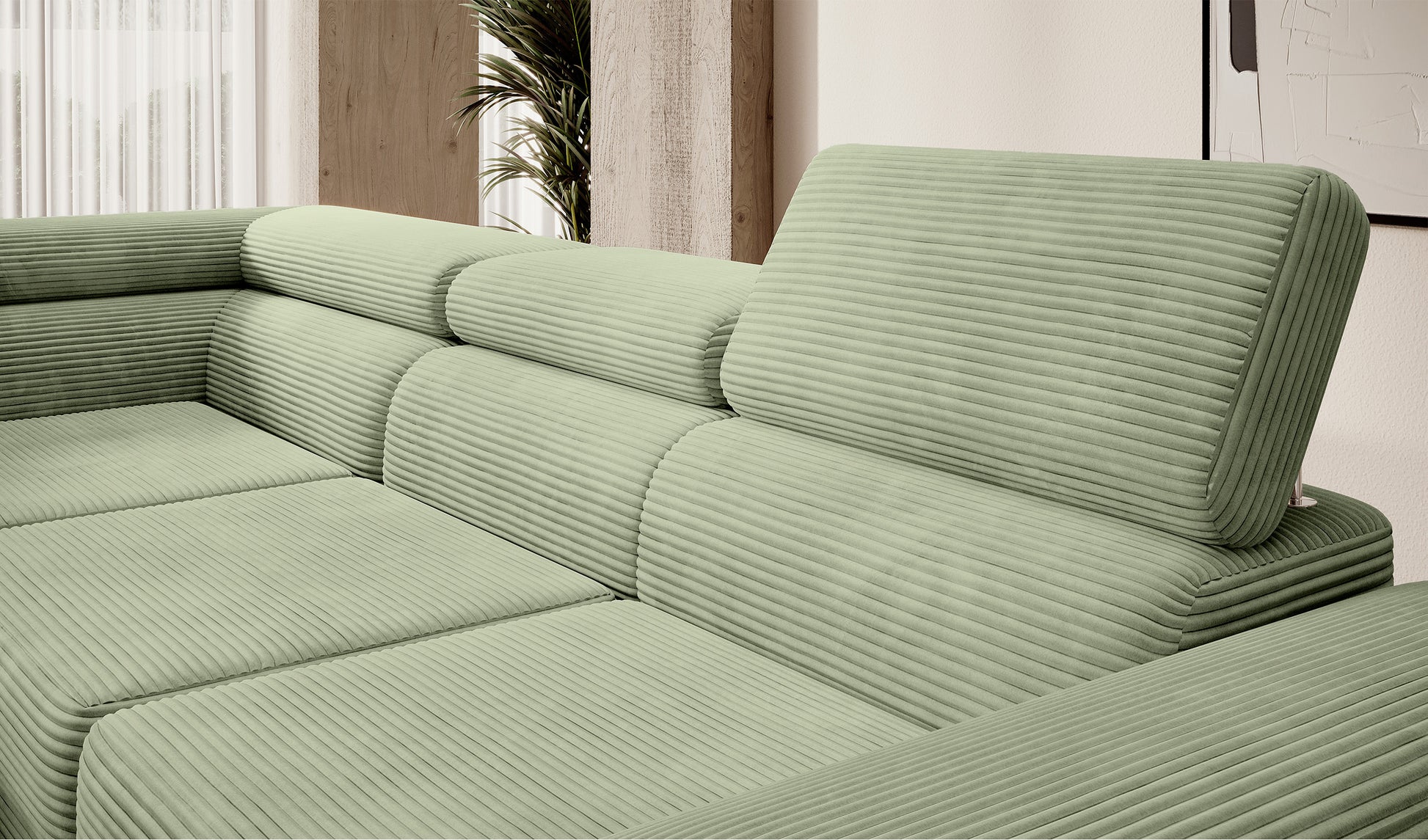 Dīvāns Steva 90/275/203 cm Poso 47 - N1 Home