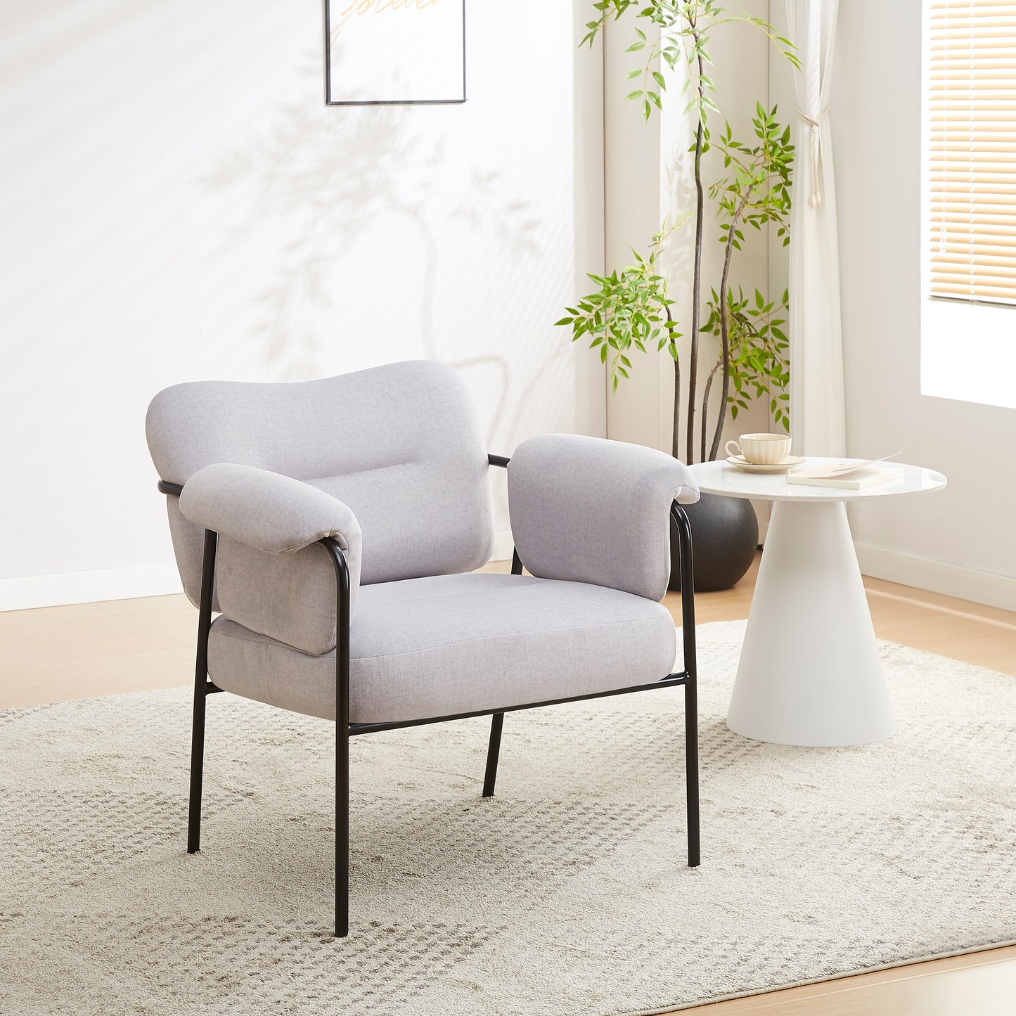 Krēsls Tova 73/78/71 cm gaiši pelēks - N1 Home