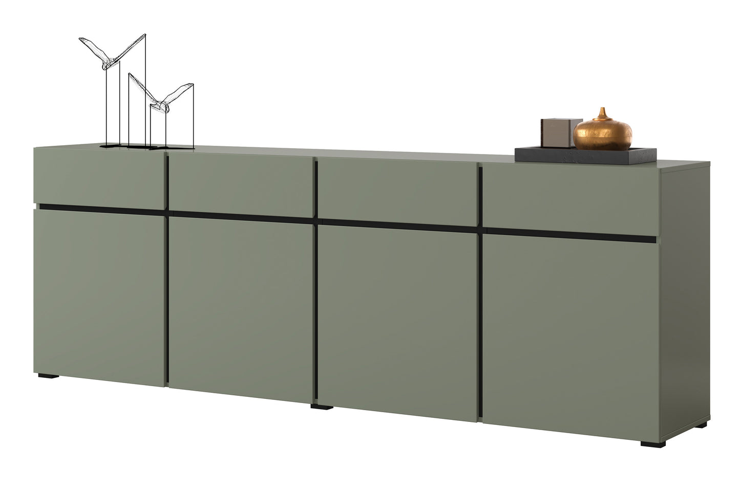 Kumode Kruzat 224/78/40 cm zaļs