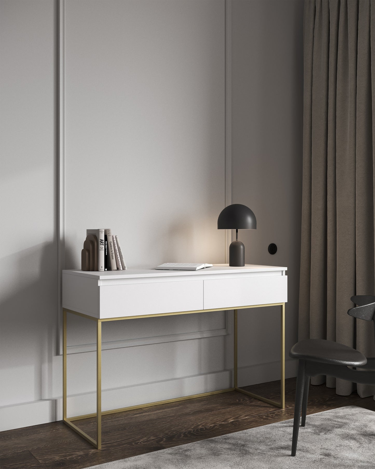 Konsole Bommo 120/80/50 cm balts/zelts