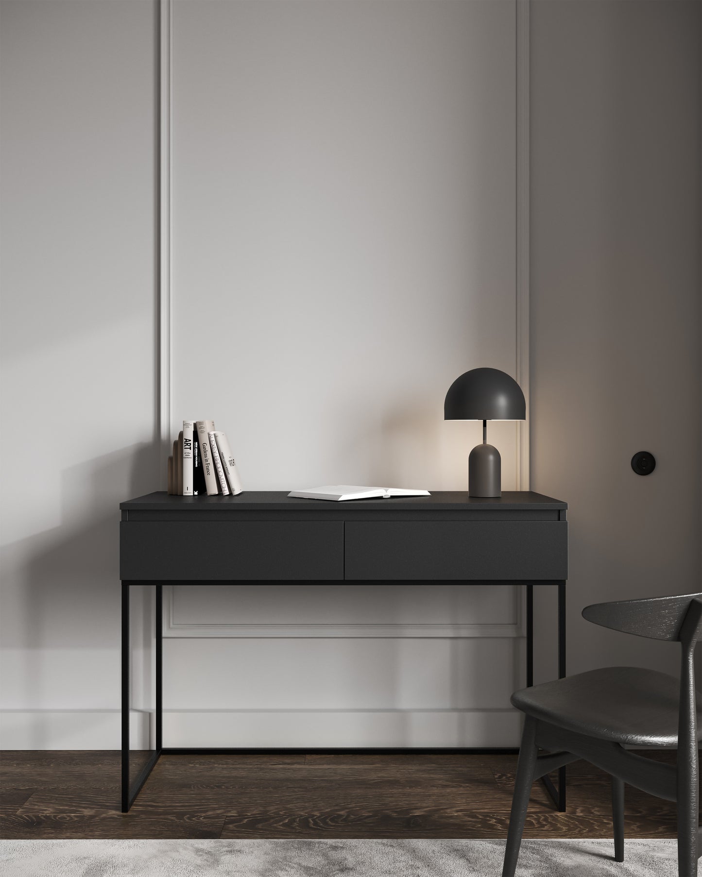 Konsole Bommo 120/80/50 cm melns/melns