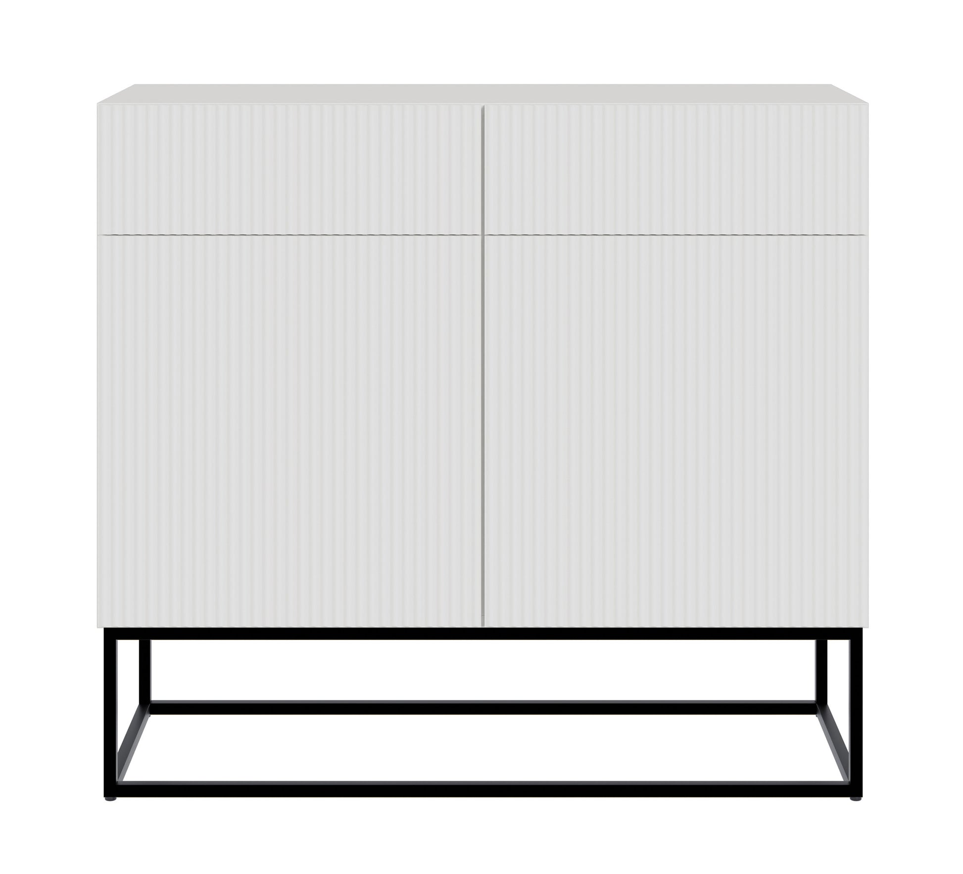 Kumode Velda 100/90/38 cm balts/melns - N1 Home