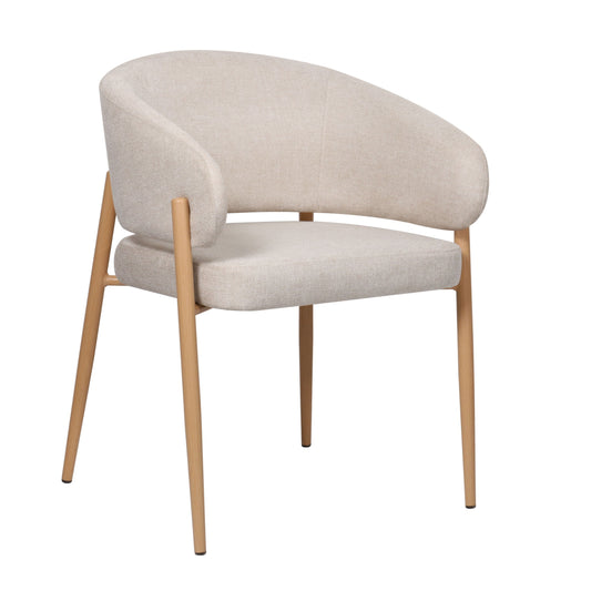 Krēsls Resil 57/82/58 cm bēšas pinuma/ozolkoka kājas