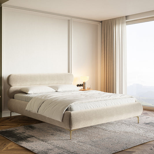 Gulta ar glabātuvi Loure 140/160/180x200 cm Amon 17/zelts kājas - N1 Home