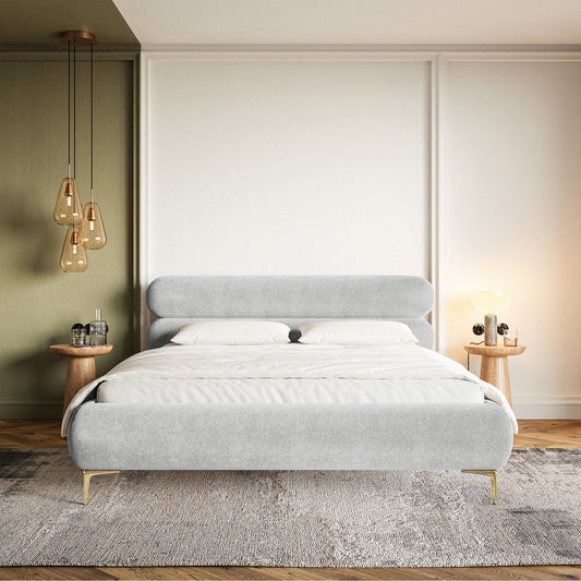 Gulta  Loure 140/160/180x200 cm Amon 09/zelts kājas - N1 Home