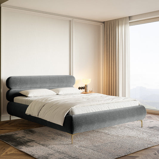 Gulta ar glabātuvi Loure 140/160/180x200 cm Amon 11/zelts kājas - N1 Home