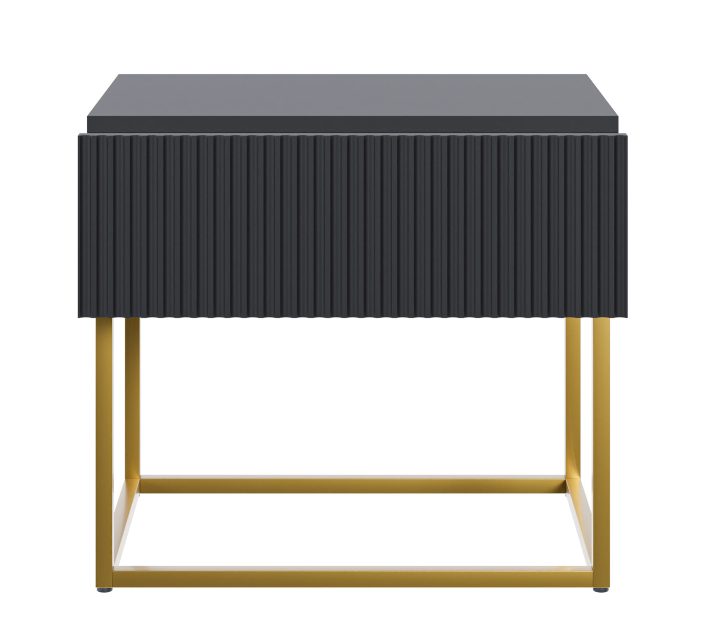 Naktsskapis Velda 50/44/35 cm melns/zelts - N1 Home