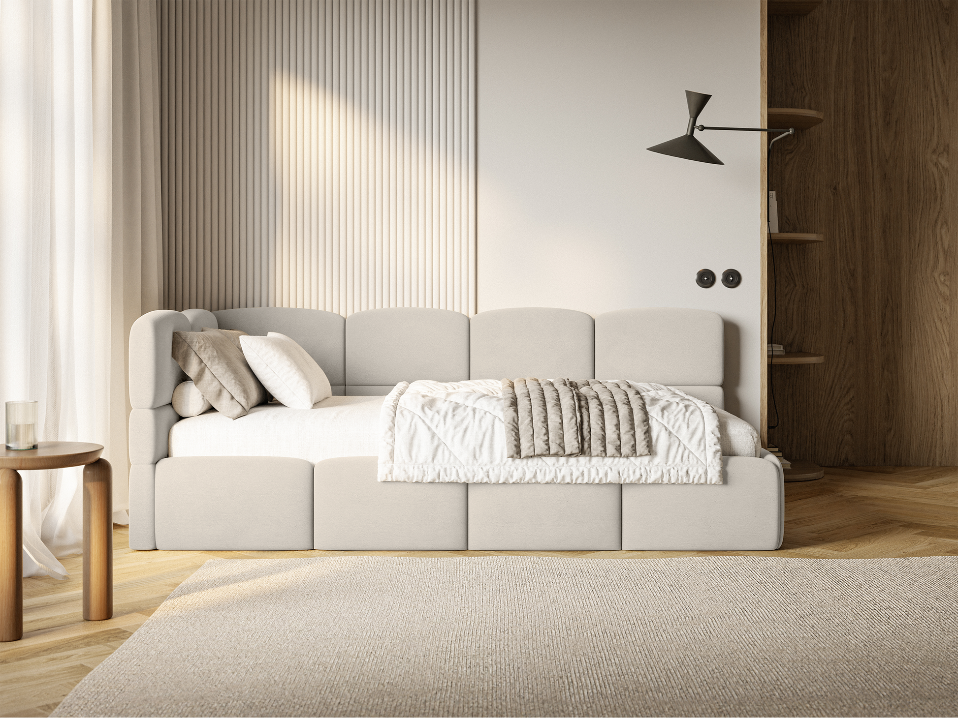 Gulra ar matraci Clod 220/88/110 cm Piano 02 - N1 Home