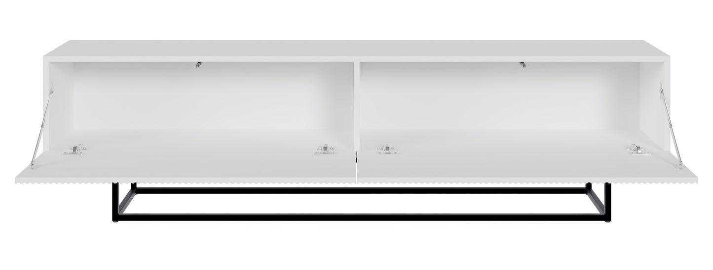 TV skapis Velda 175/46/31 cm balts/melns