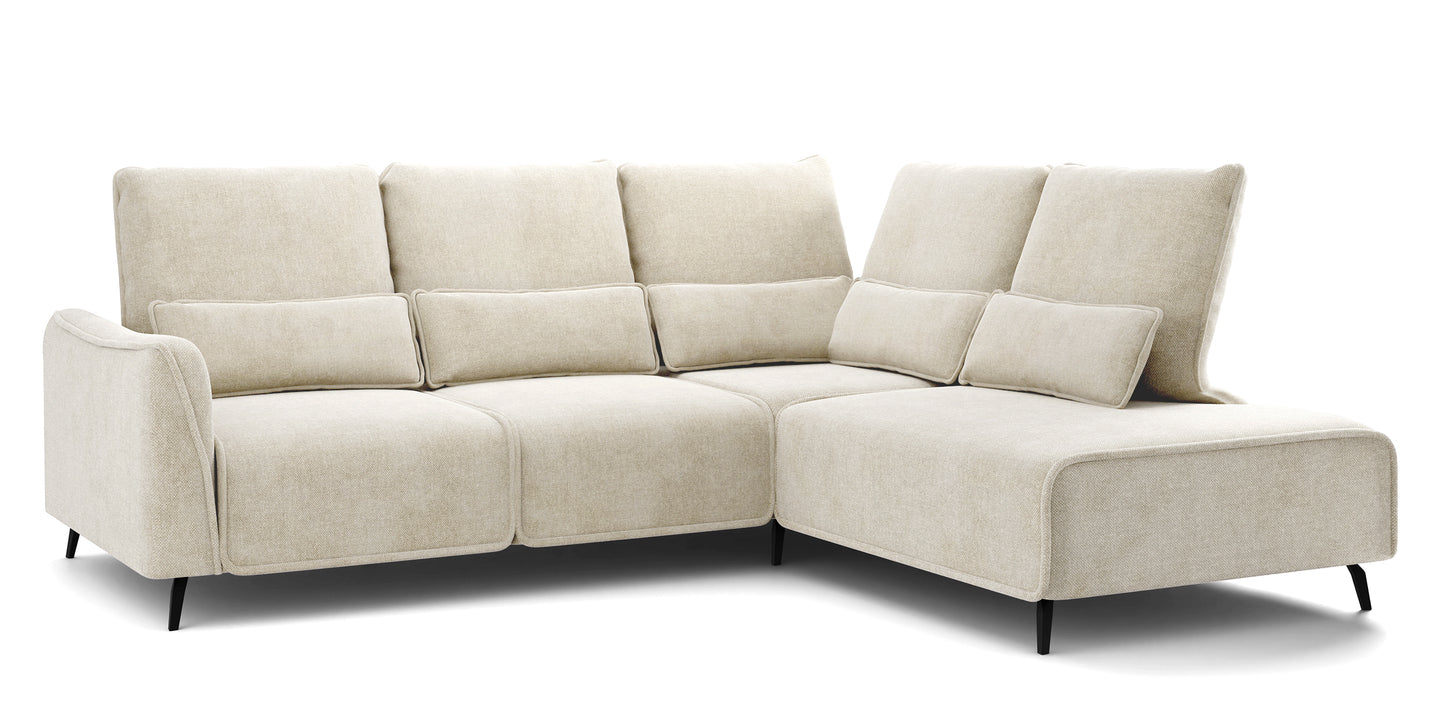 Dīvāns ar pufu Ruma 94/260/208 cm Storm 02 - N1 Home