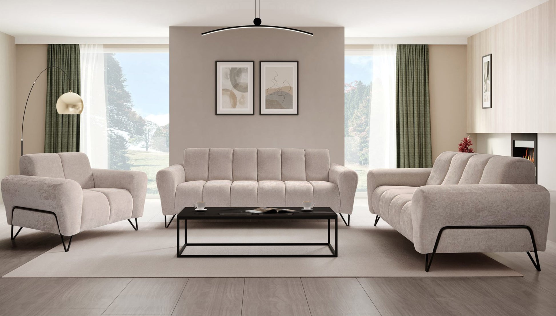 Dīvāns Volio 83/160/98 cm Storm 06 - N1 Home