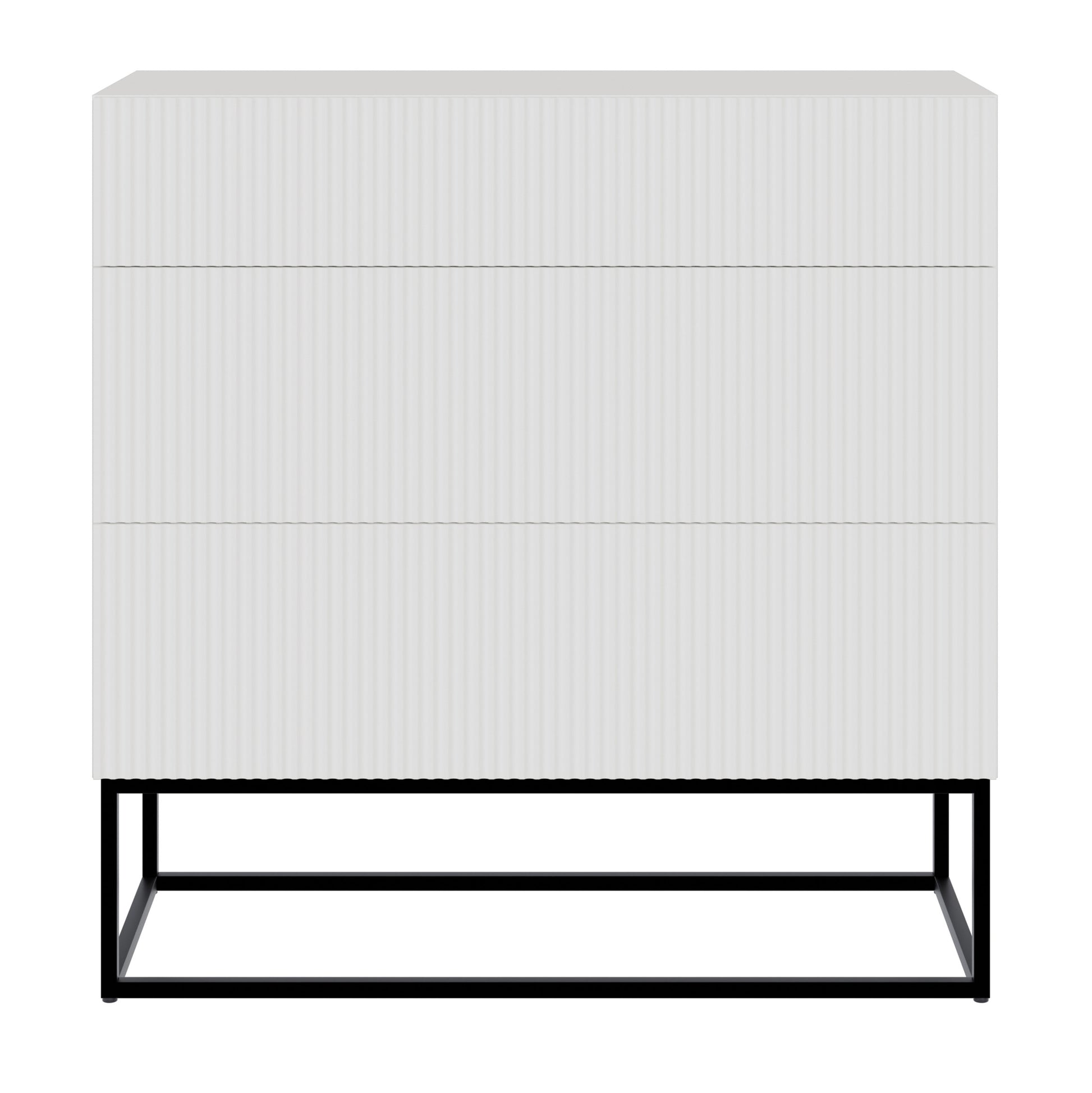 Kumode Velda 90/90/38 cm balts/melns - N1 Home