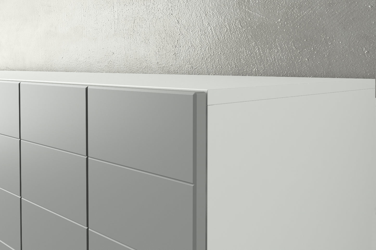 TV skapis Gontal 165/52/45 cm pelēks/balts