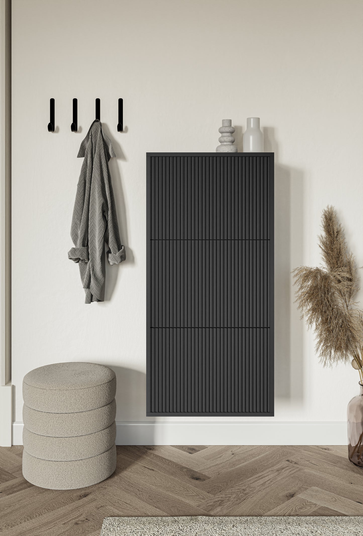 Apavu skapis Velda 50/30/103 cm melns