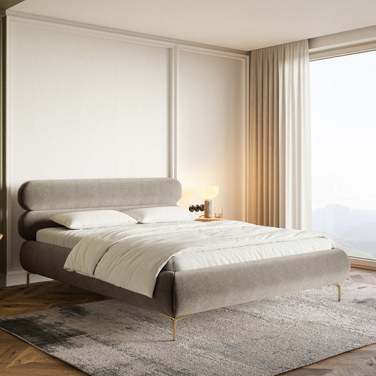 Gulta ar glabātuvi Loure 140/160/180x200 cm Amon 16/zelts kājas - N1 Home