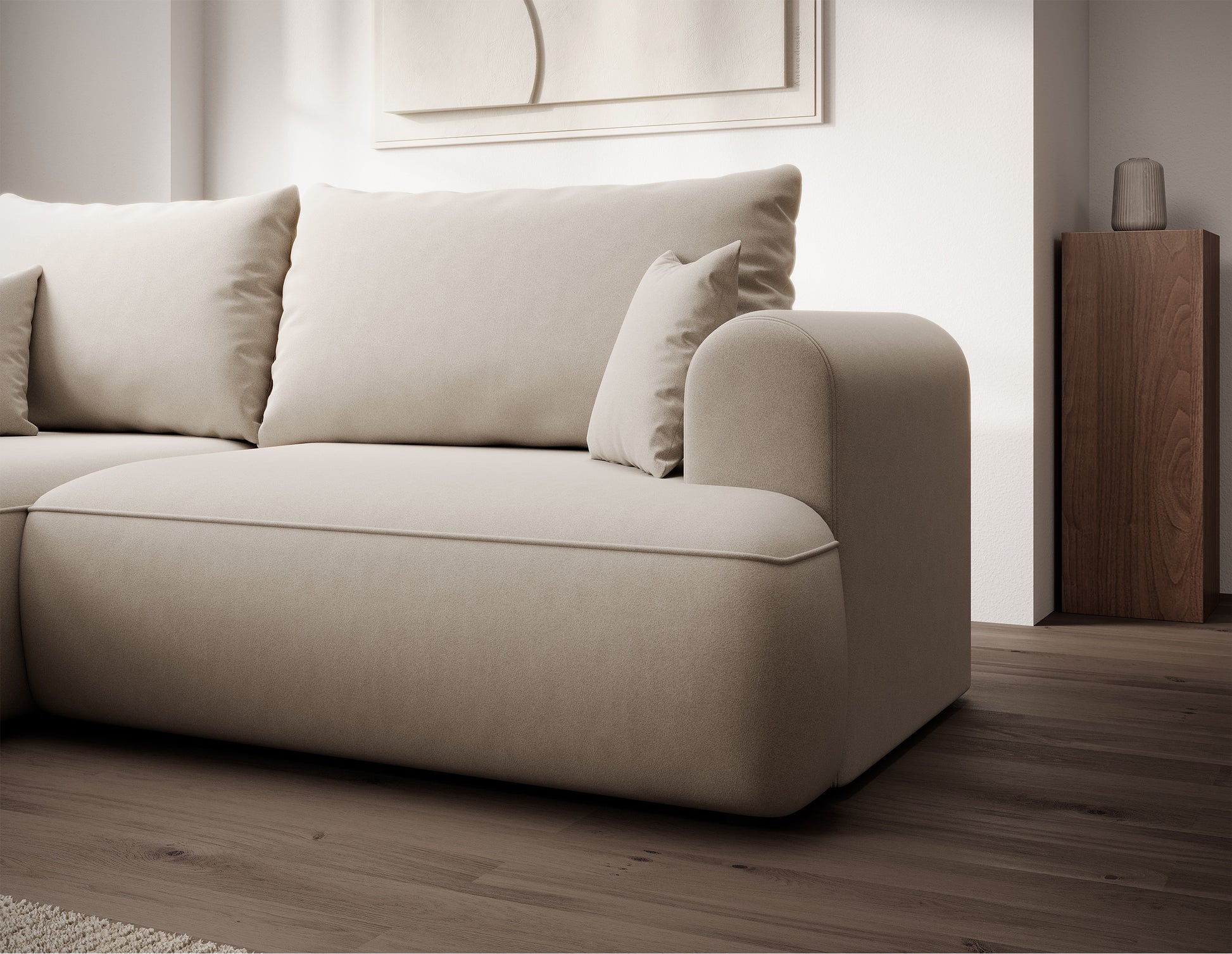 Dīvāns Ovors mini 238/93/156 cm Castel 04 - N1 Home