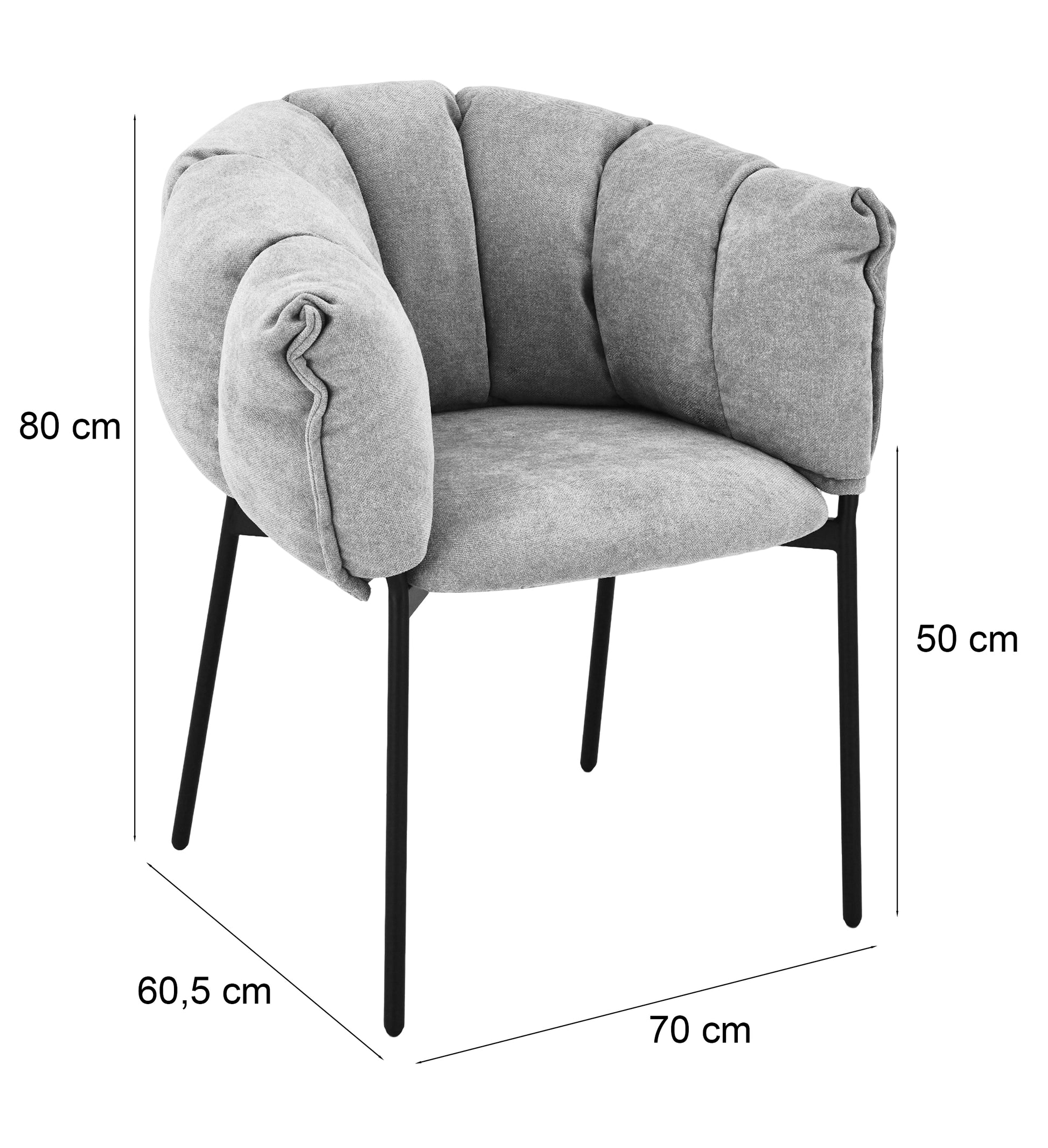 Krēsls Convi 80/70/60 cm bēšs - N1 Home