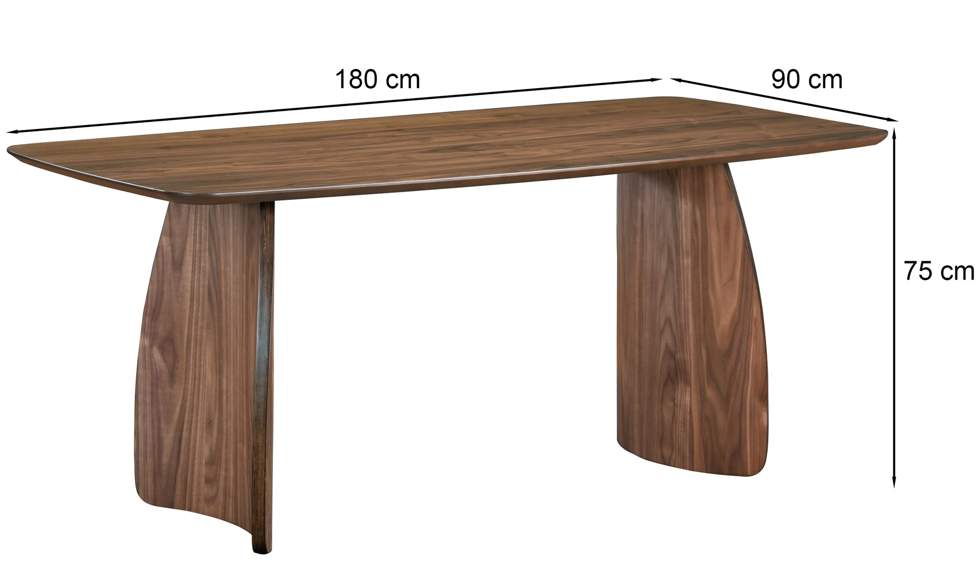 Galds Soliti 75/180/90 cm rieksts - N1 Home