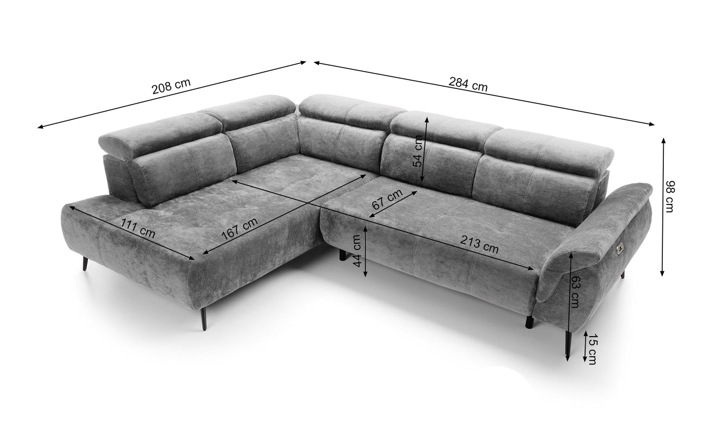 Dīvāns Mamio 98/284/208 cm Aphrodite 03