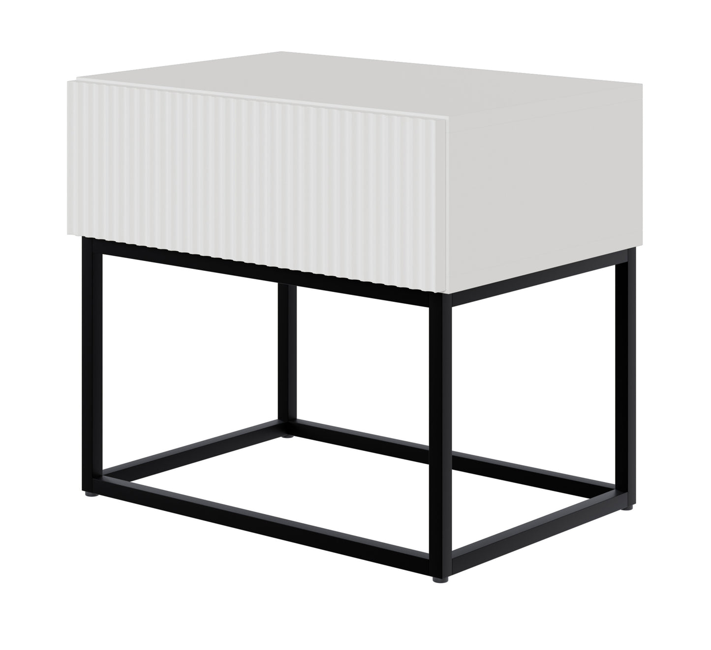 Naktsskapis Velda 50/44/35 cm balts/melns - N1 Home