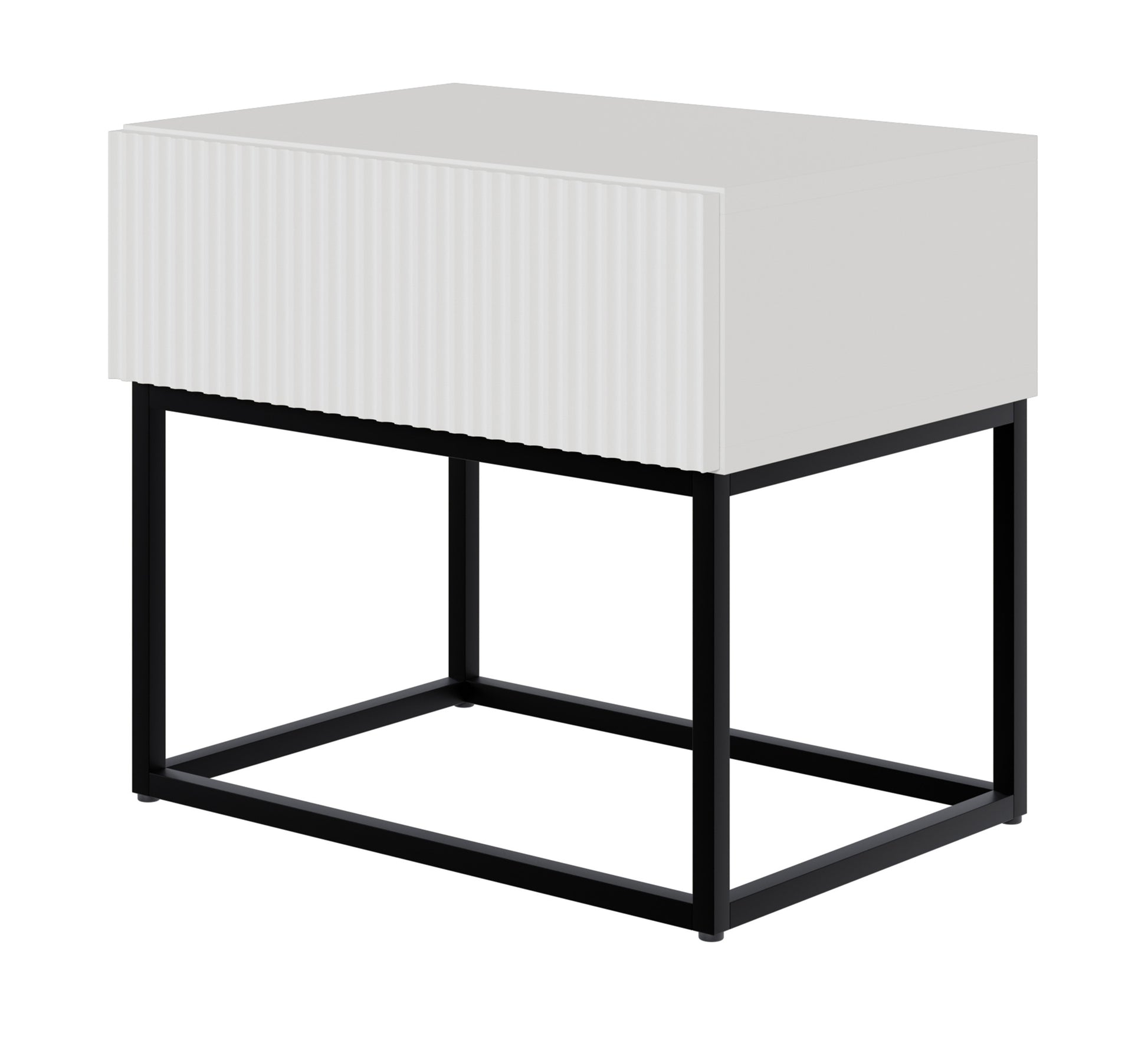 Naktsskapis Velda 50/44/35 cm balts/melns - N1 Home