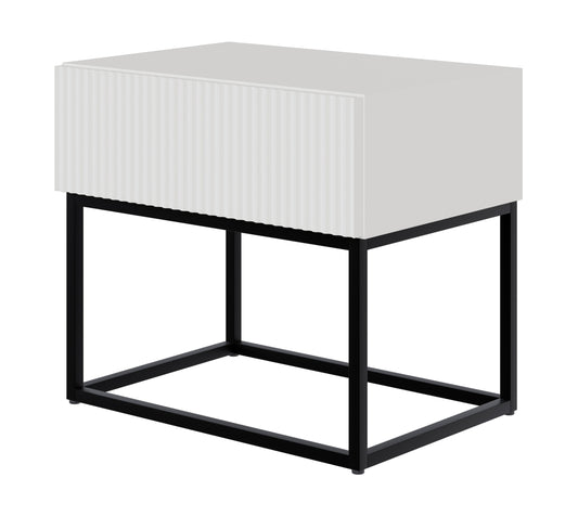 Naktsskapis Velda 50/44/35 cm balts/melns - N1 Home