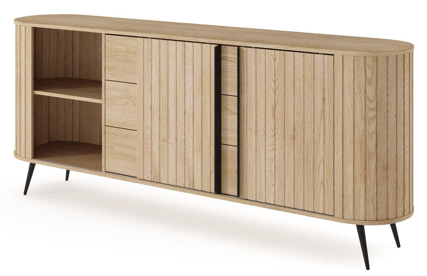 Kumode Lavas 196/81/40 cm Kremonas ozols