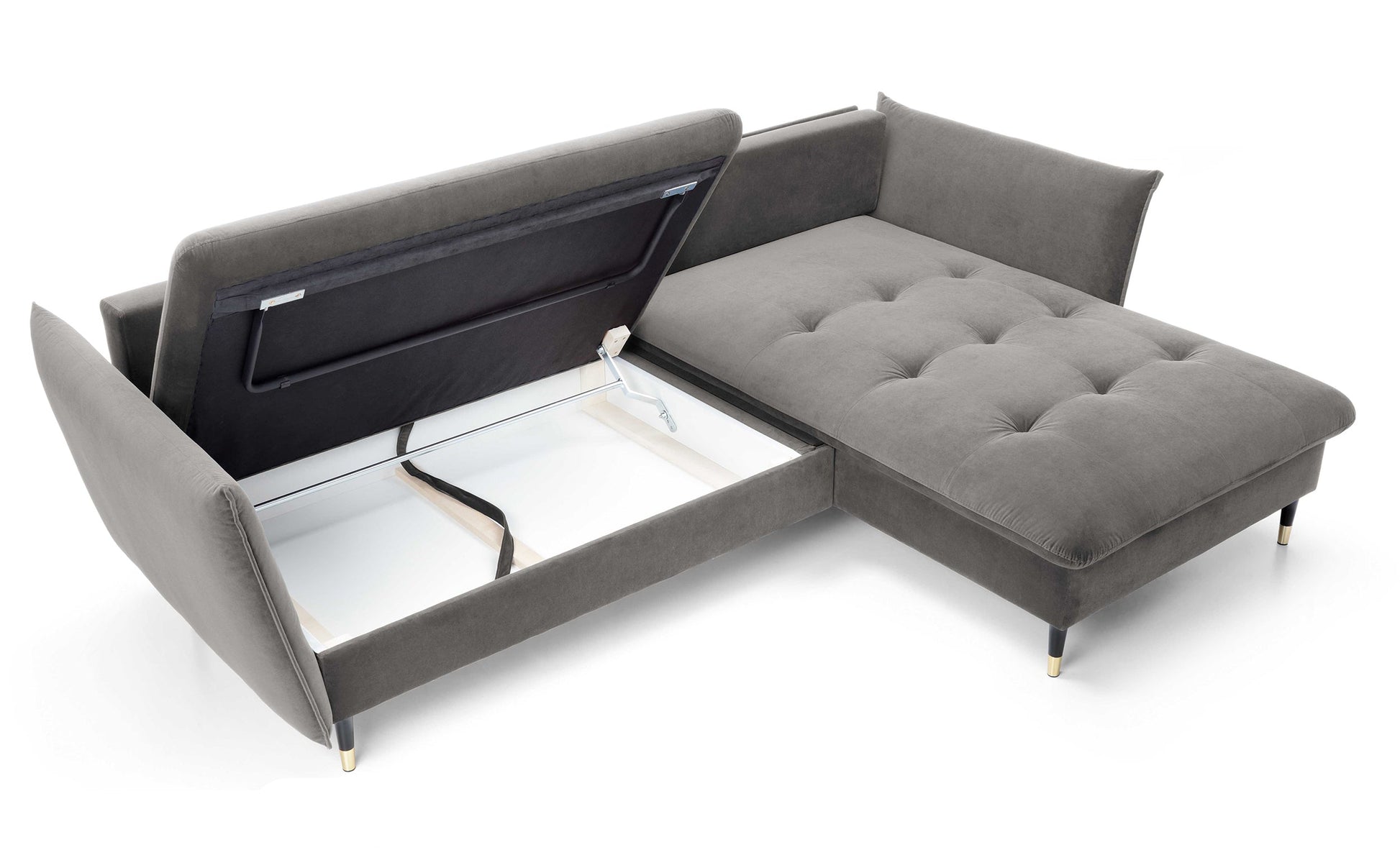 Dīvāns Bazlam 91/258/167 cm Matt Velvet 93 - N1 Home