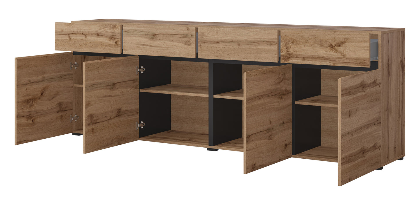 Kumode Kruzat 224/78/40 cm Votān ozols